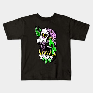 Skater Skull Graffiti Tattoo Kids T-Shirt